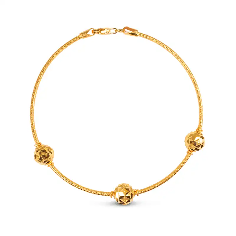 Elegant Two tone Gold Bangle Bracelet